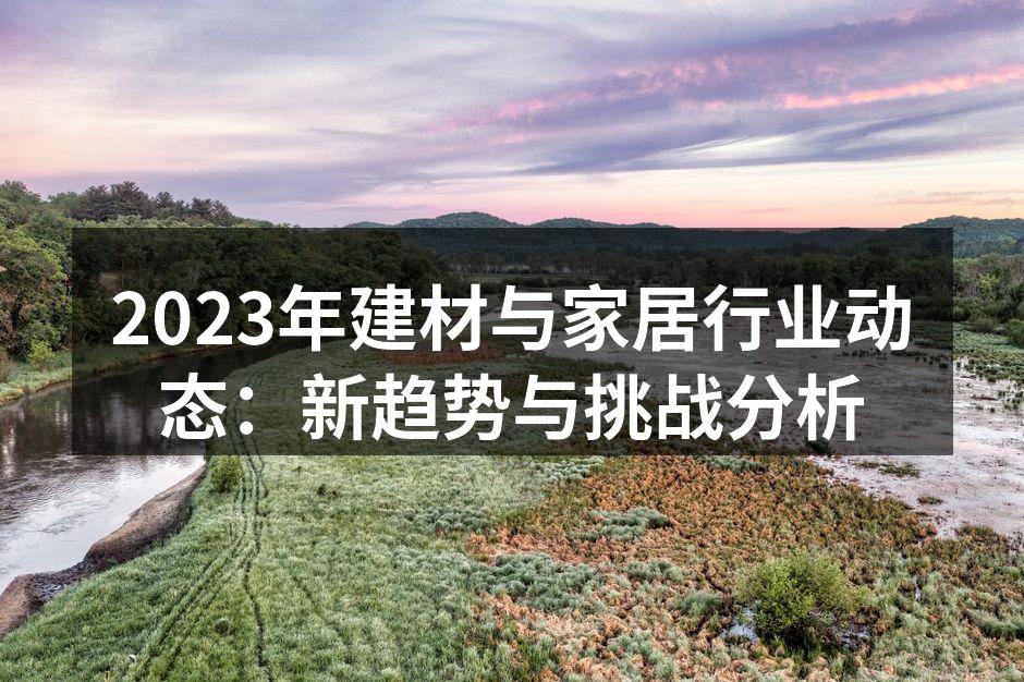 2023年建材与家居行业动态：新趋势与挑战分析