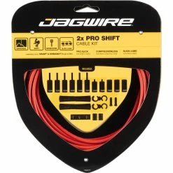 JAGWIRE Schakelkabelset 2x Pro Road & Mountain Shimano/SRAM - Rood