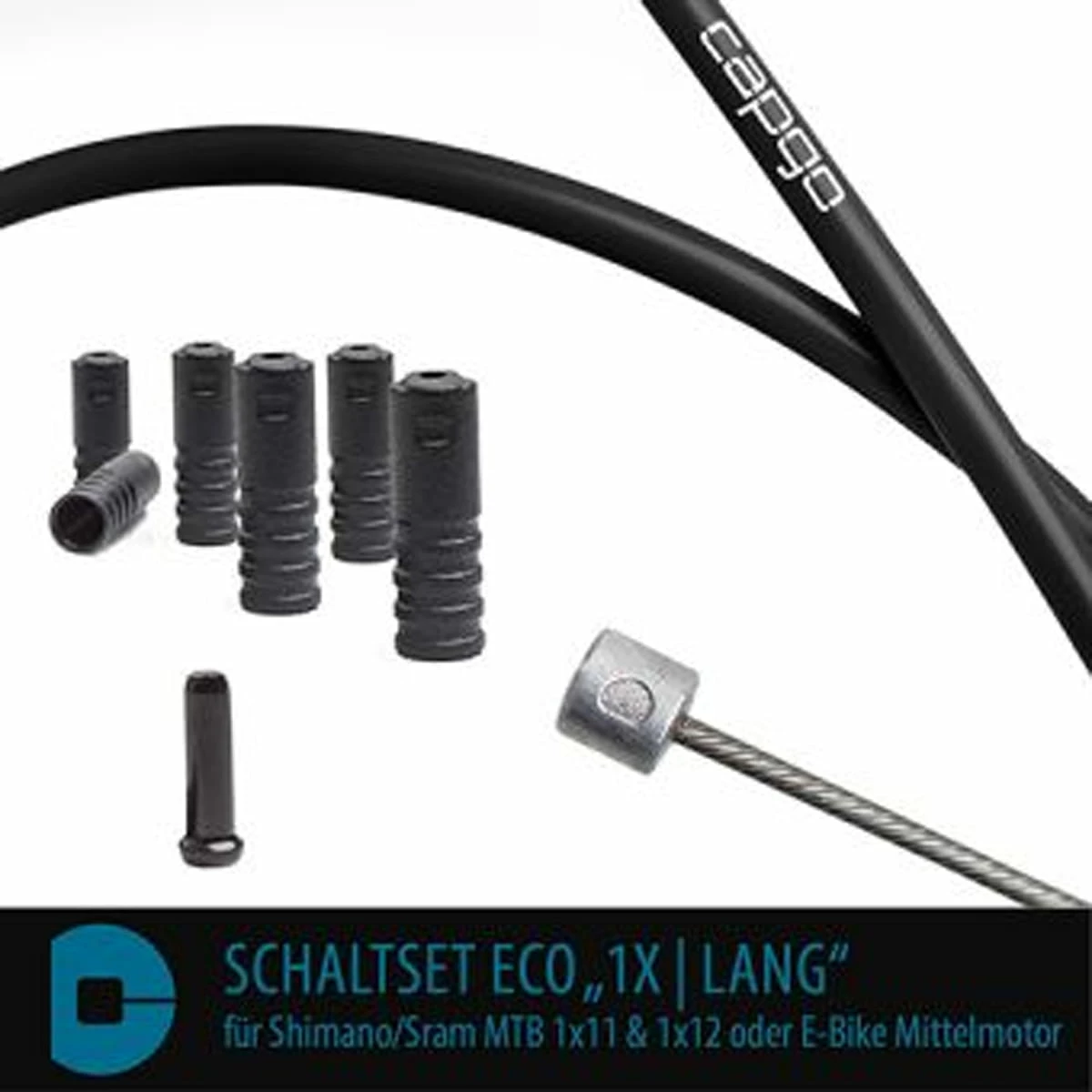 CAPGO Schakelkit ECO Shimano/Sram MTB 1x11, 1x12 Of E-bike Middenmotor - Zwart 3 CAPGO Schakelkit ECO Shimano/Sram MTB 1x11, 1x12 Of E-bike Middenmotor - Zwart