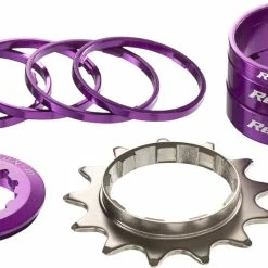 Reverse Singlespeed Kit 13T Tandwiel + 7 Spacers - Paars