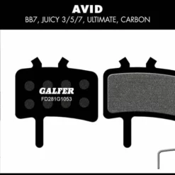 GALFER Standaard Remblok - Avid BB7, Juicy 3/5/7/Ultimate/Carbon