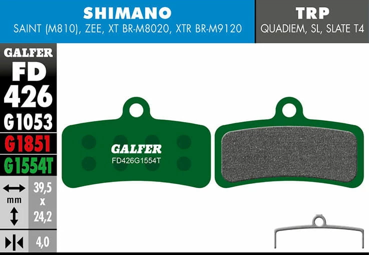 GALFER Pro Remblok - Shimano Saint, Zee, XT 3 GALFER Pro Remblok - Shimano Saint, Zee, XT