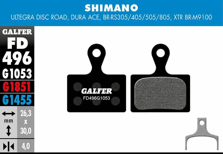 GALFER Pro Remblokken Voor Shimano Ultegra - Zwart 3 GALFER Pro Remblokken Voor Shimano Ultegra - Zwart