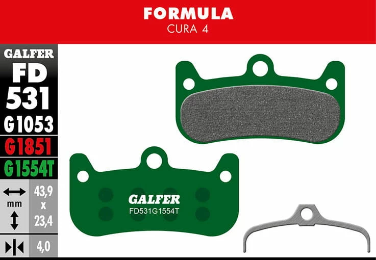 GALFER Pro Remblokken Voor Formula Cura 4 - Groen 3 GALFER Pro Remblokken Voor Formula Cura 4 - Groen