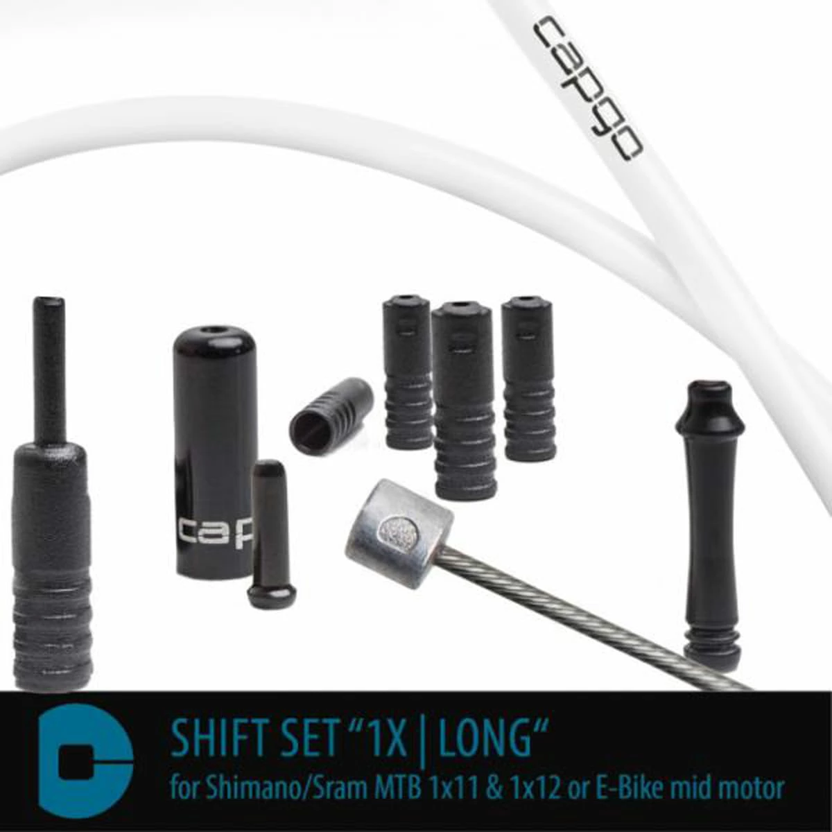 CAPGO Schakelset BL Shimano/Sram MTB 1x11 / 1x12 Of E-bike Middenmotor - Wit 3 CAPGO Schakelset BL Shimano/Sram MTB 1x11 / 1x12 Of E-bike Middenmotor - Wit