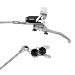 HOPE Tech 4 E4 Schijfrem Stalen Gevlochten Lijn - Zilver / Zwart